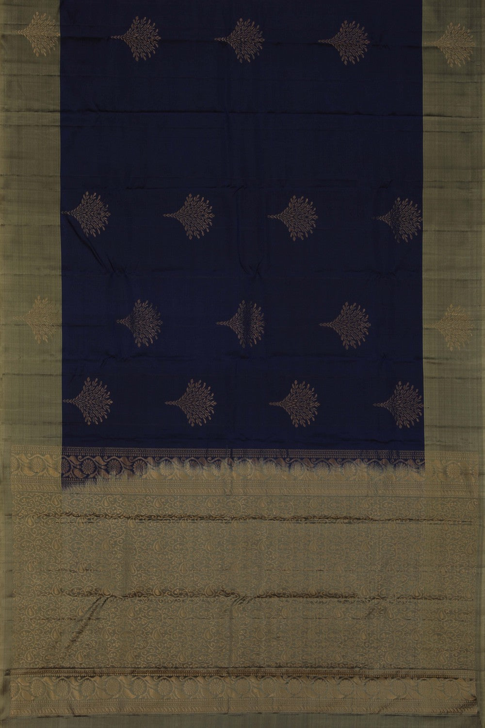 Image of South Silk Navy Blue Saree