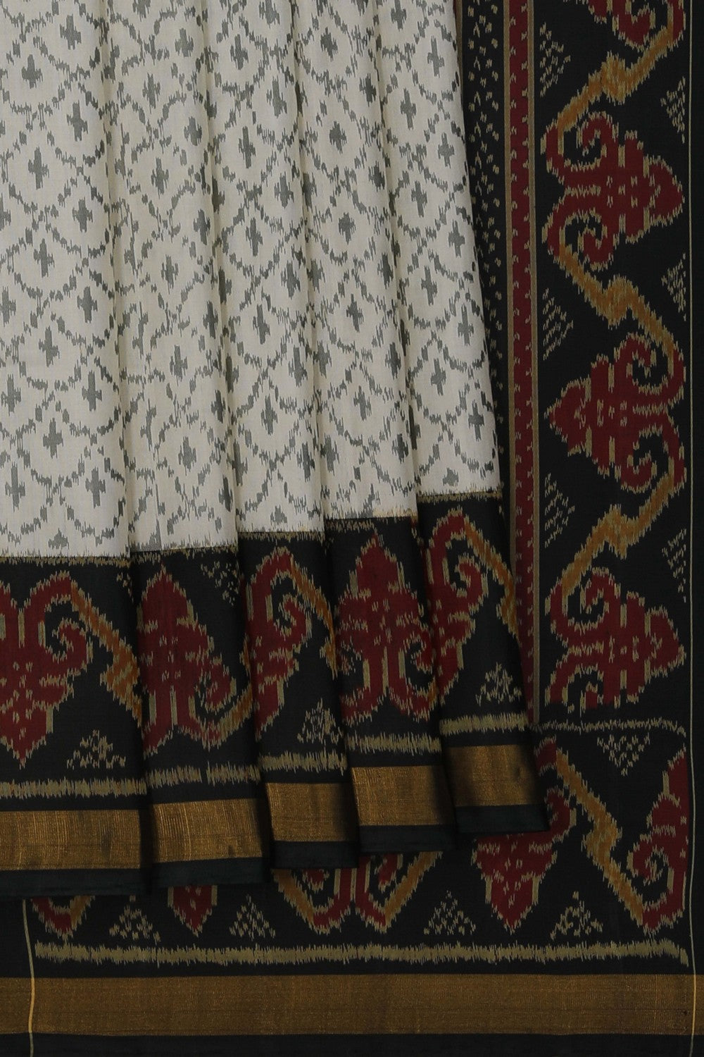 Rajkot Silk White Saree