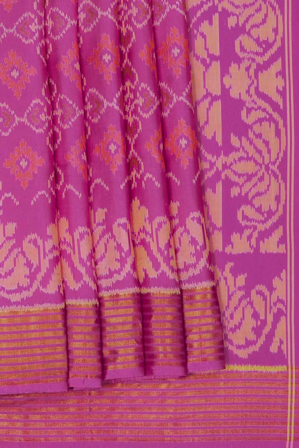 Image of Rajkot Silk Pink Saree