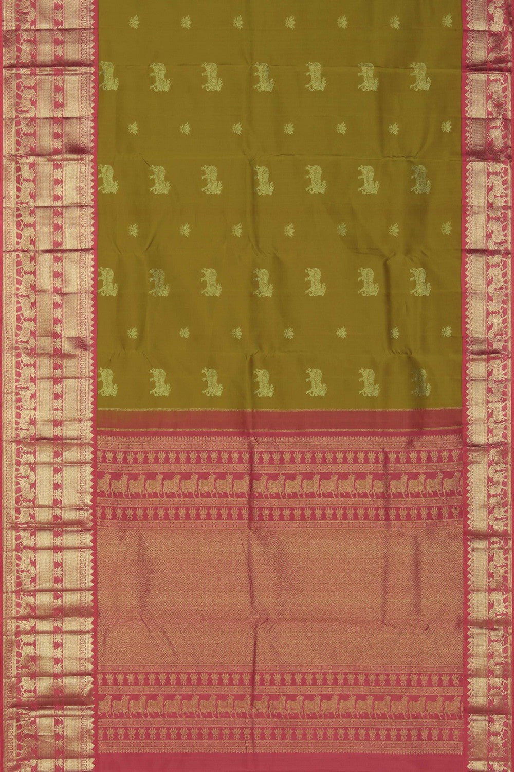 South Silk Spring Green Saree