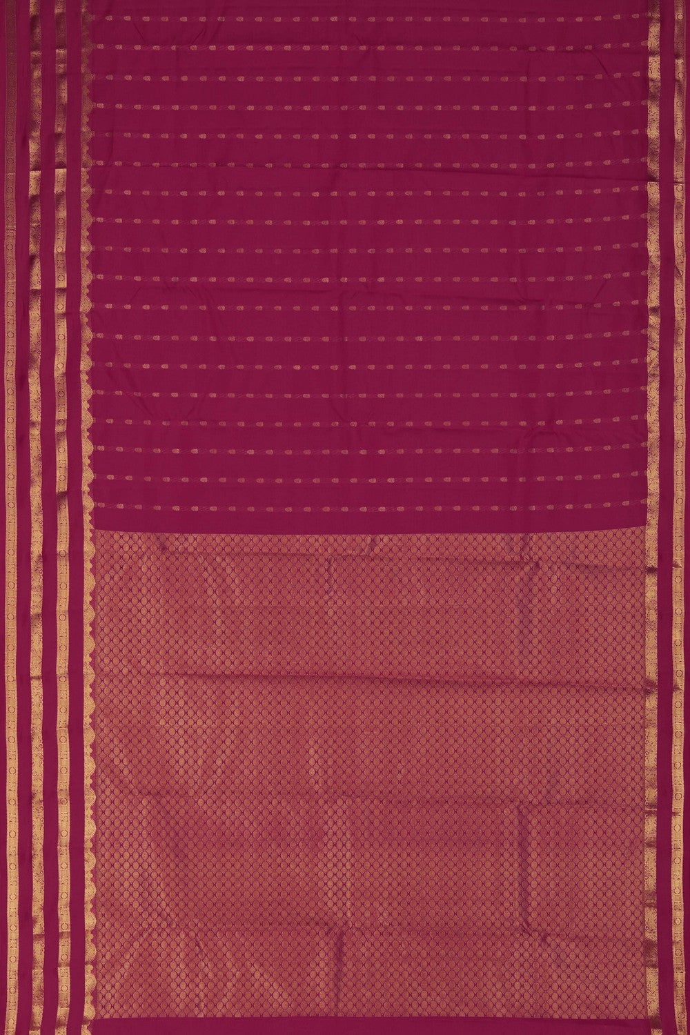 Image of South Silk Fuchsia-Pink Saree