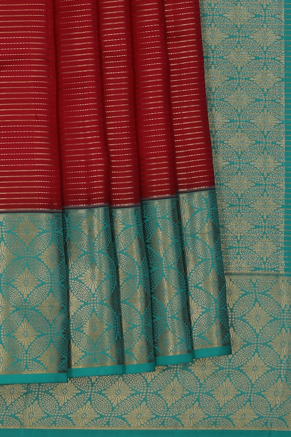 Image of South Silk Ruby Red Saree