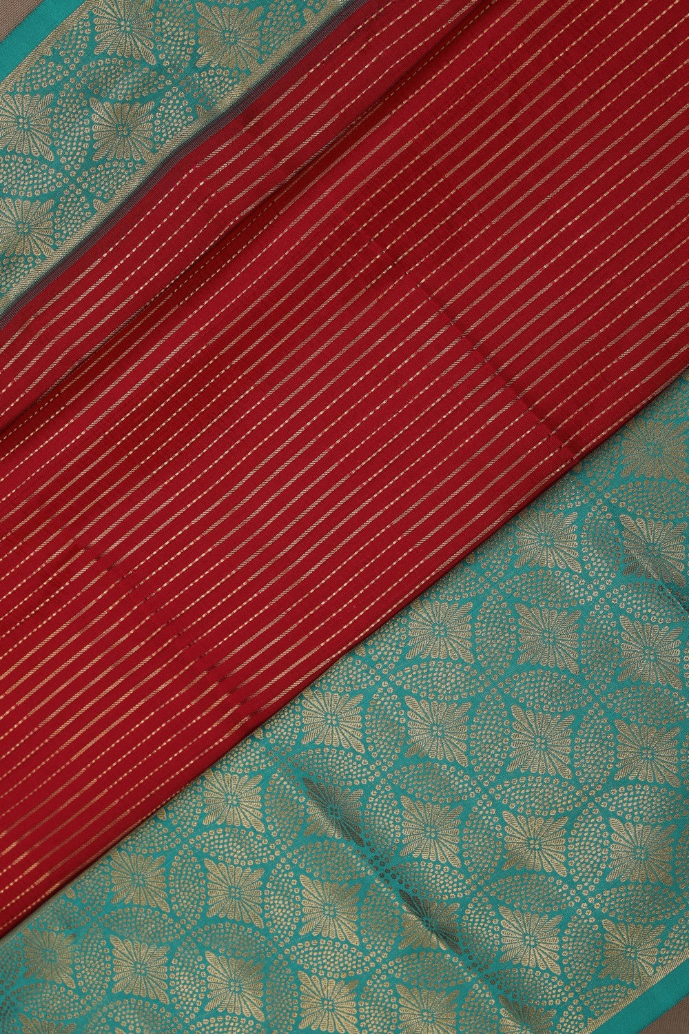 South Silk Ruby Red Saree