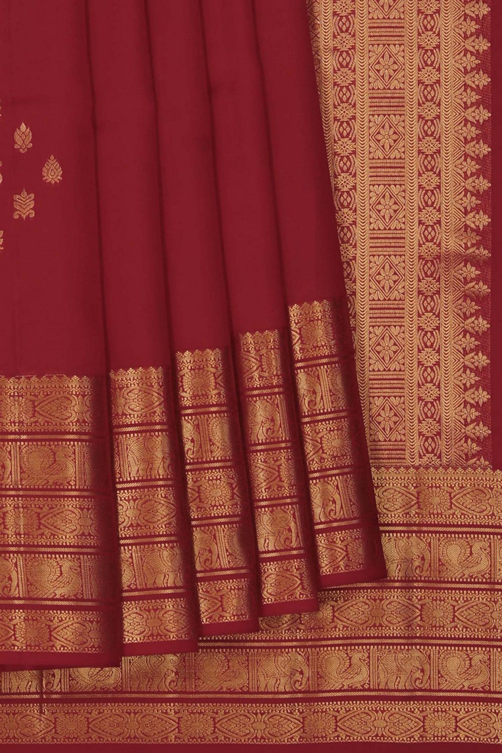 South Silk Red Saree