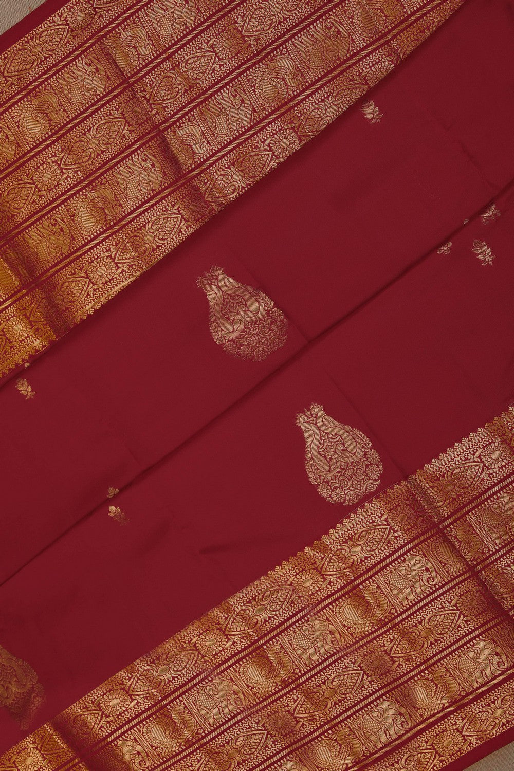 South Silk Red Saree