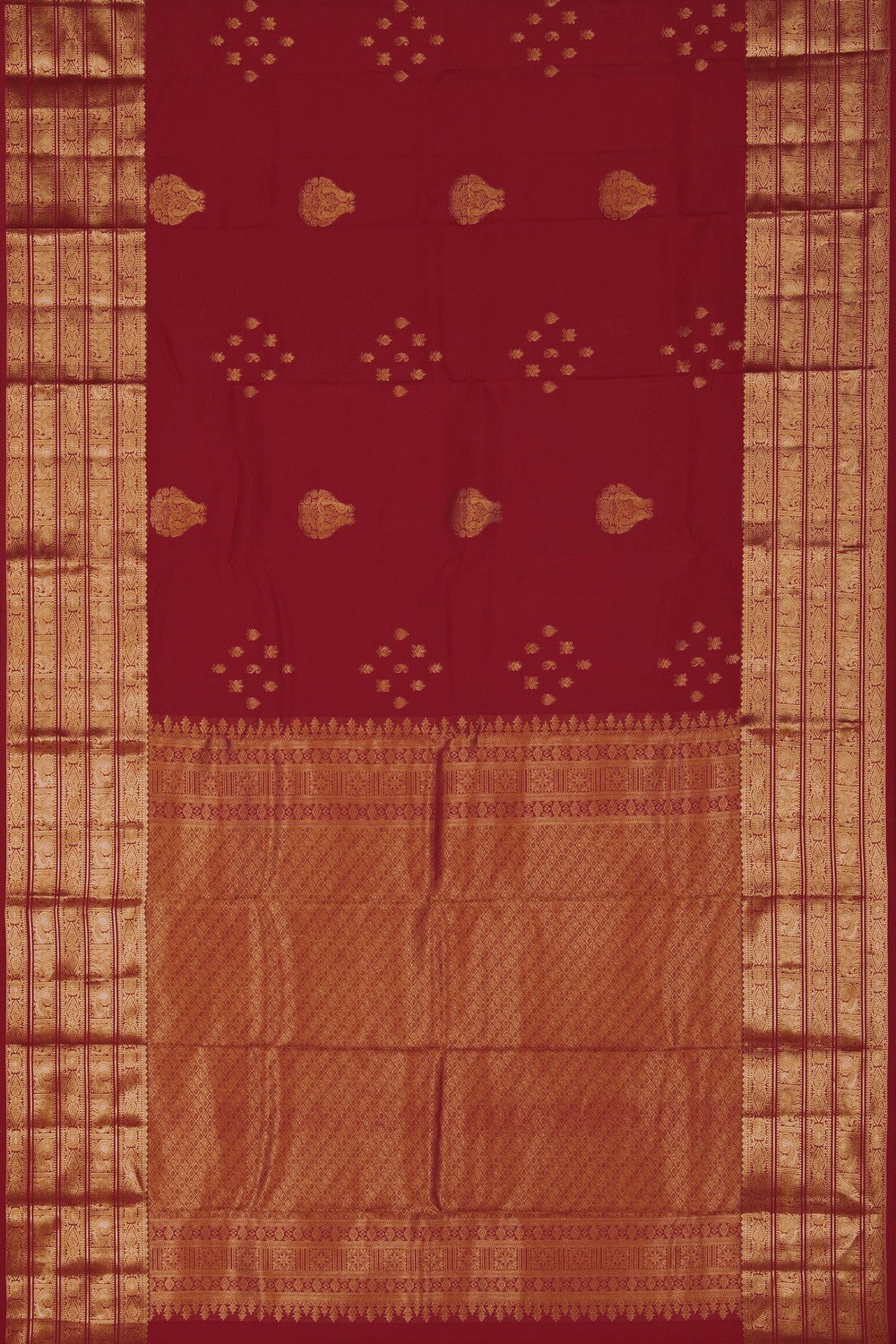 Image of South Silk Red Saree