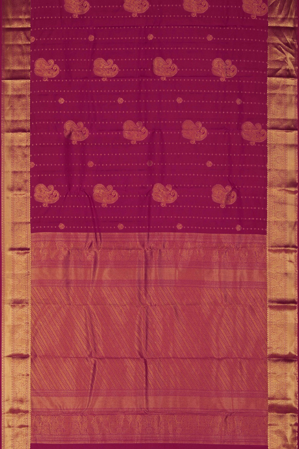 Image of South Silk Fuchsia Pink Saree