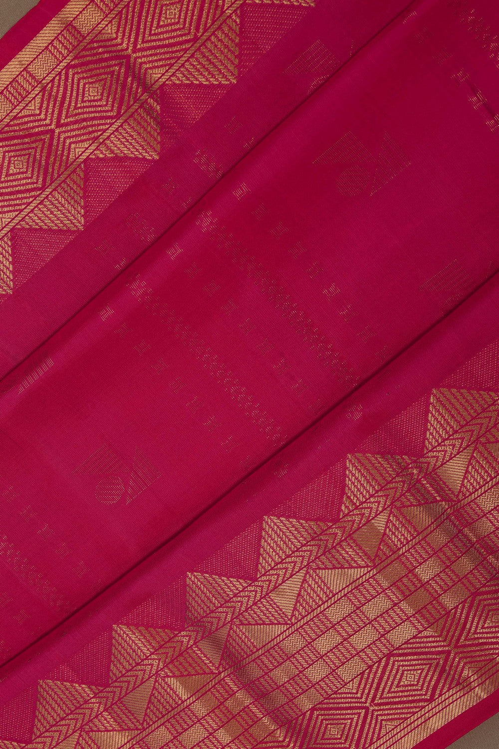Image of South Silk Fuchsia Pink Saree