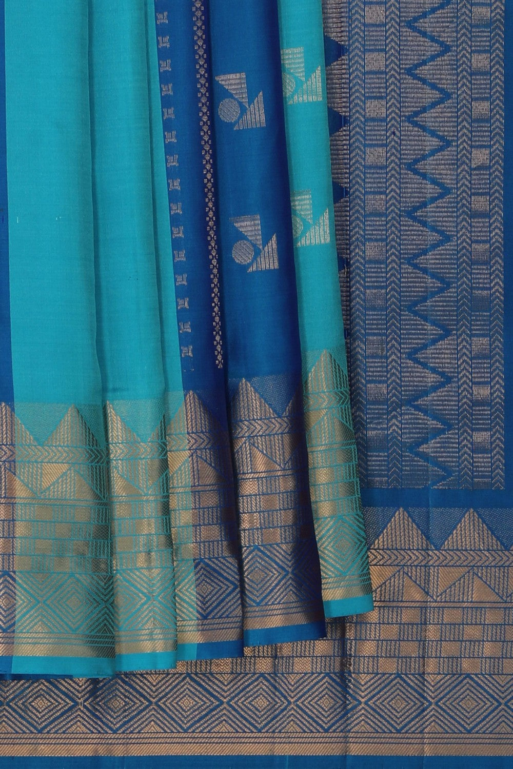 Image of South Silk Blue Saree