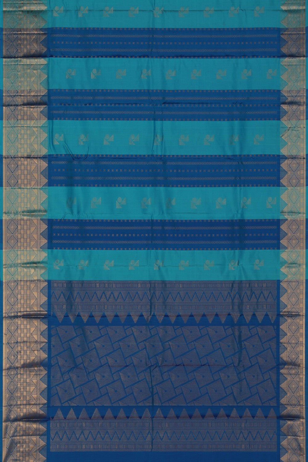 Image of South Silk Blue Saree
