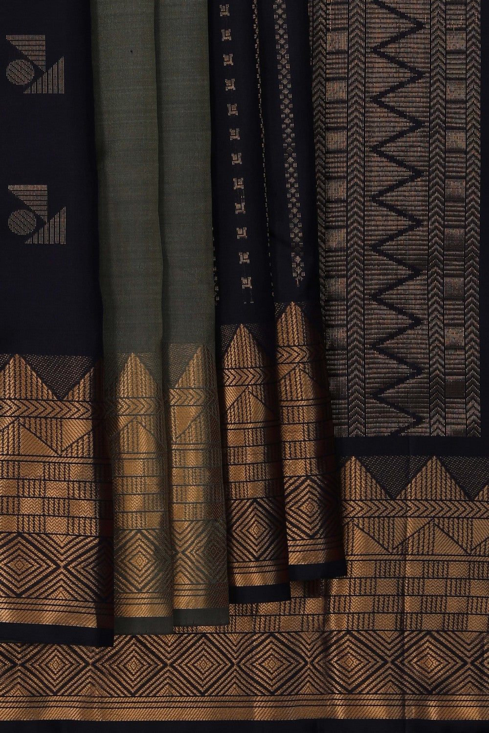 Image of South Silk Navy Blue Saree