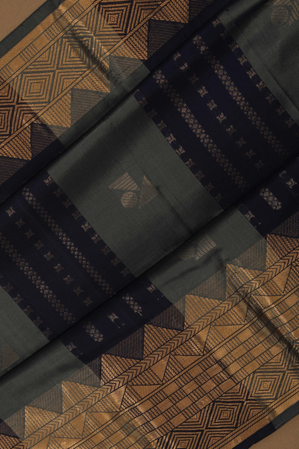 South Silk Navy Blue Saree