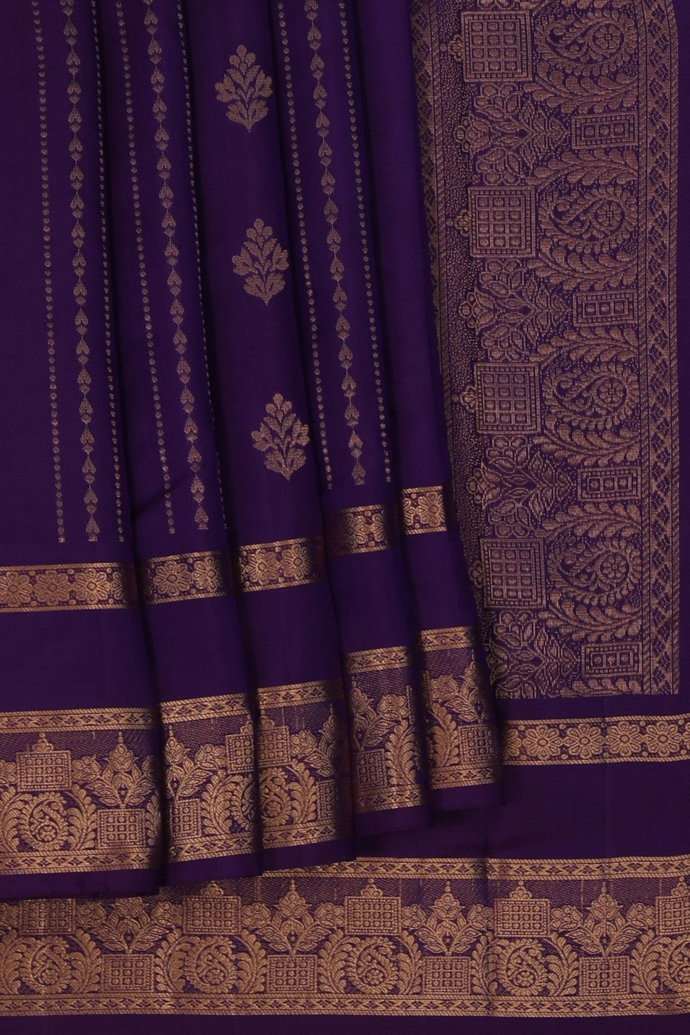 Image of South Silk Purple Saree