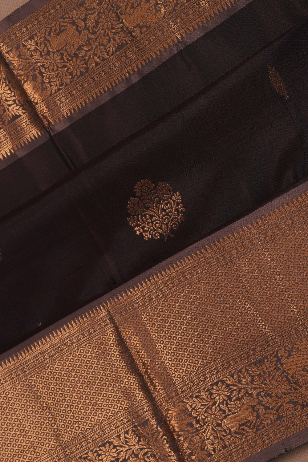 South Silk Brown Saree