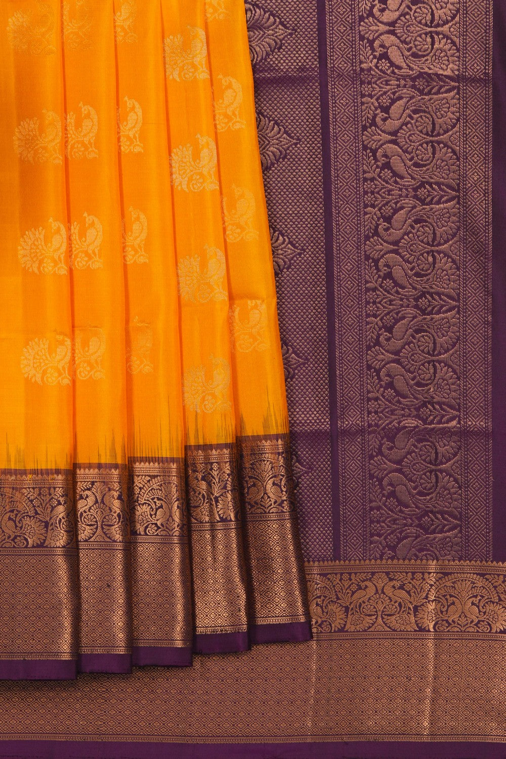 South Silk Mustard Saree
