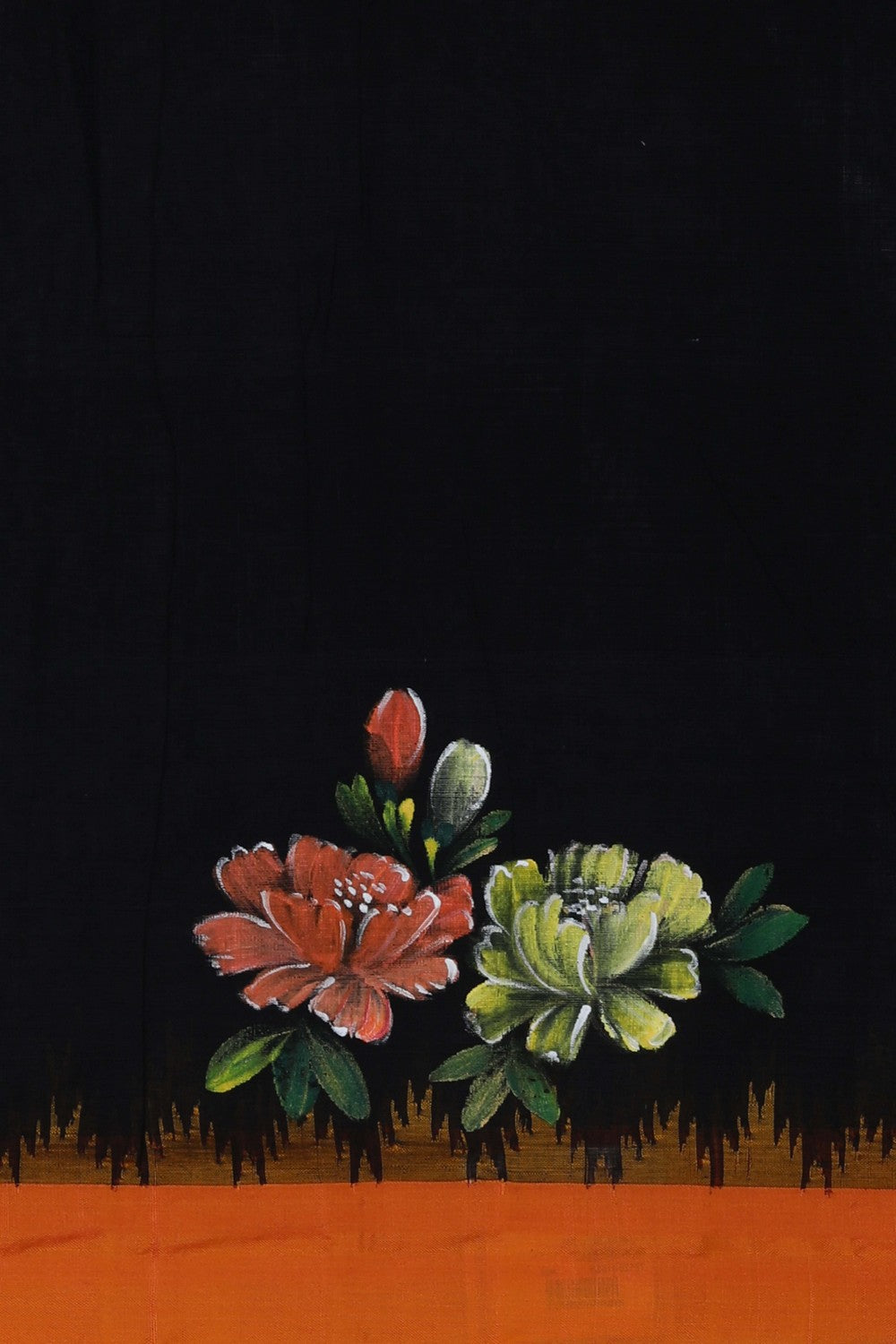 Image of Ponduru Cotton Black Saree