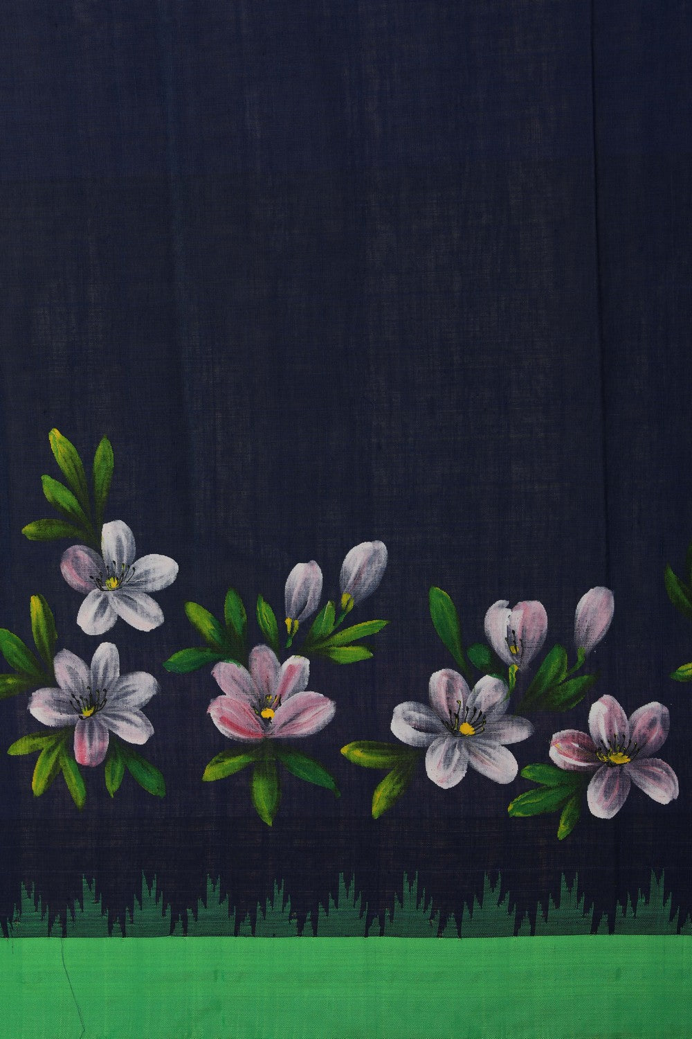 Ponduru Cotton Navy Blue Saree