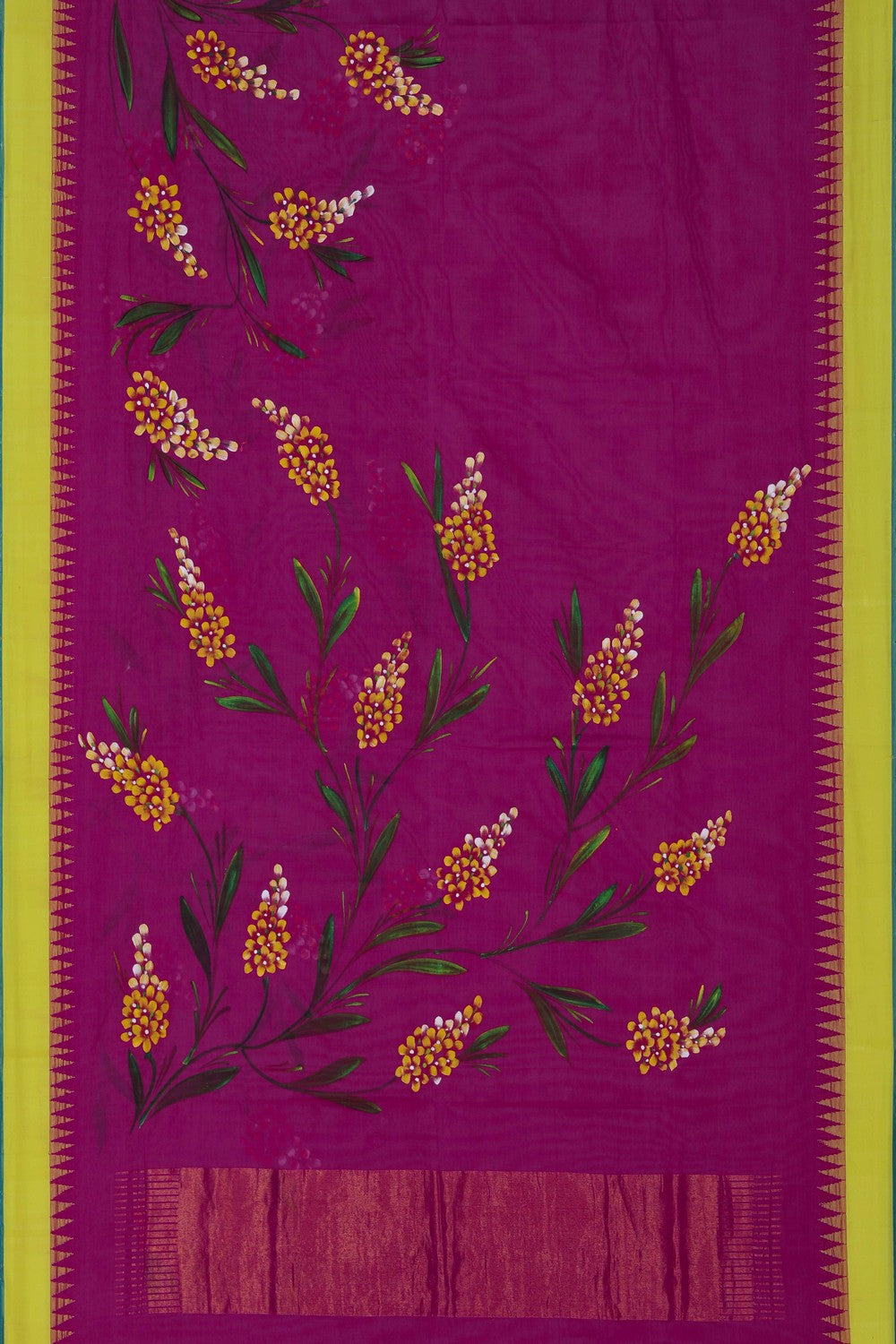 Ponduru Cotton Magenta Pink Saree