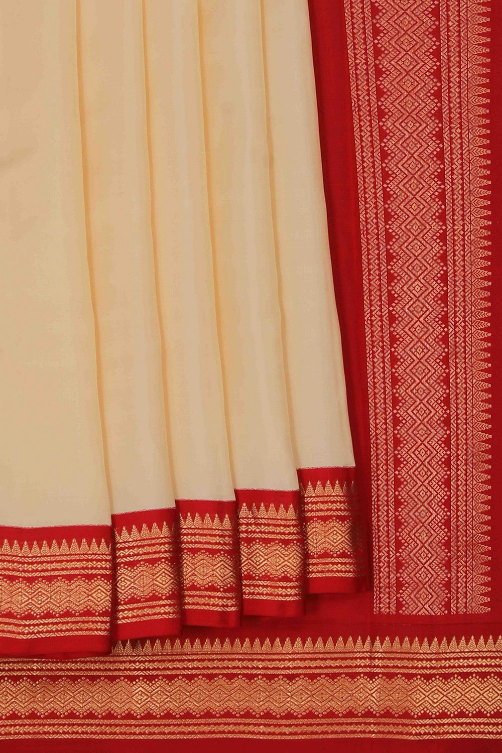 Image of South Silk Cream Saree