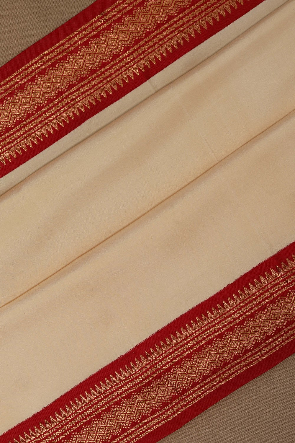 Image of South Silk Cream Saree