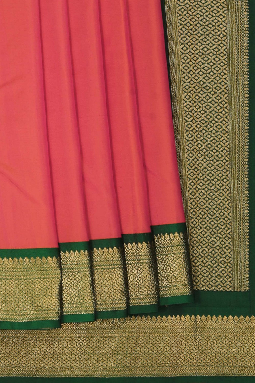 Image of South Silk Fuchsia Pink Saree