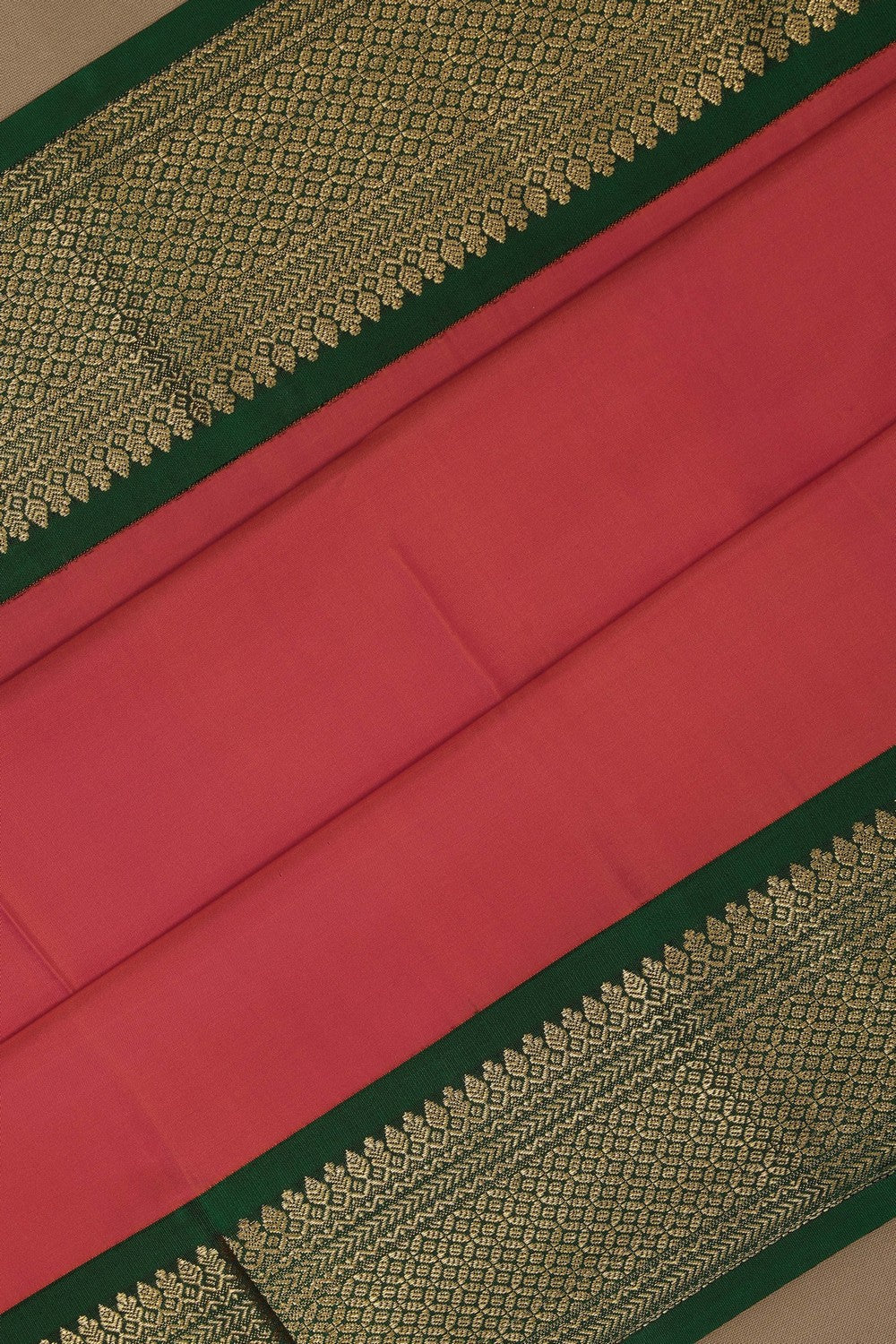 Image of South Silk Fuchsia Pink Saree