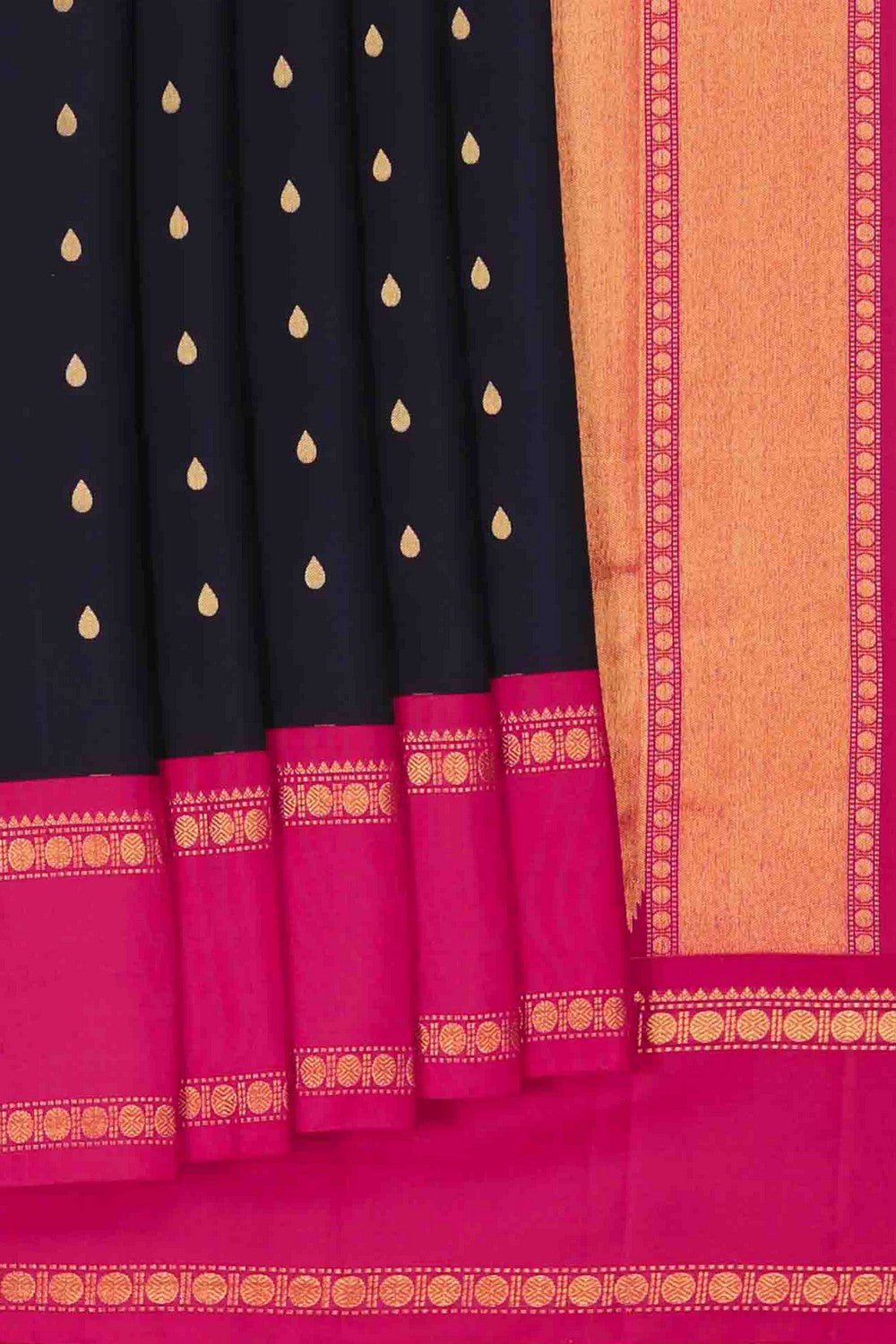 South Silk Navy Blue Saree