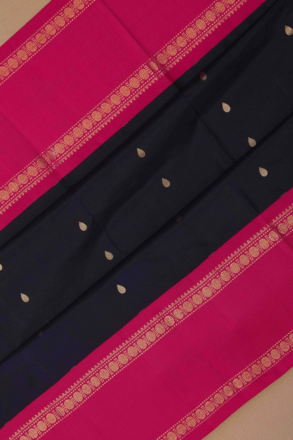 Image of South Silk Navy Blue Saree