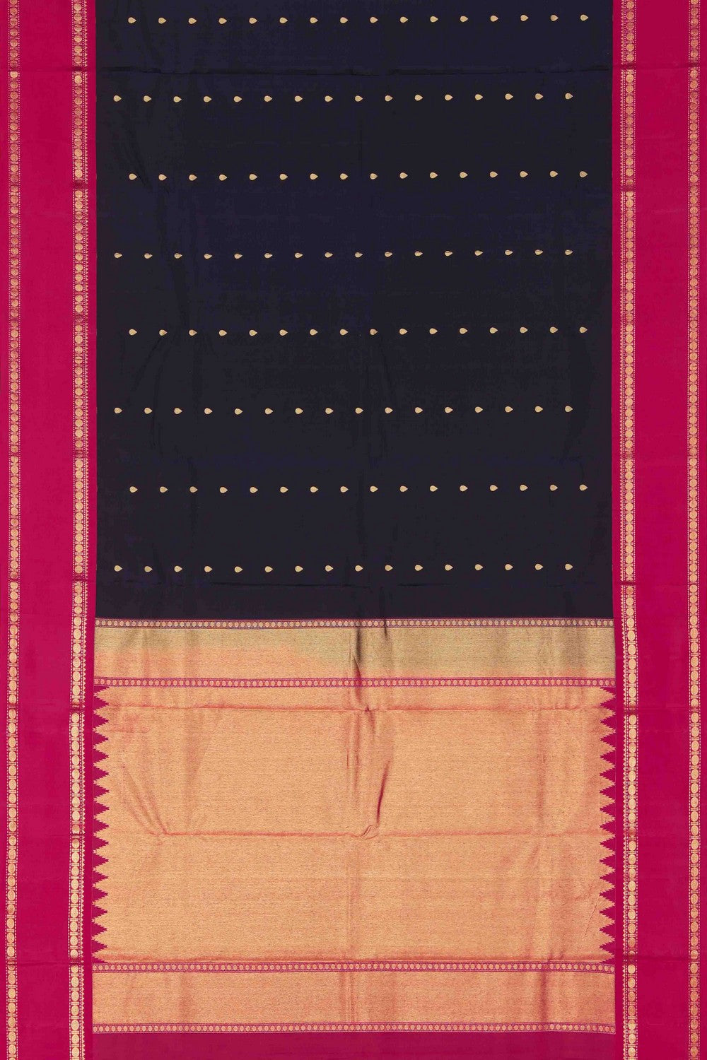 Image of South Silk Navy Blue Saree