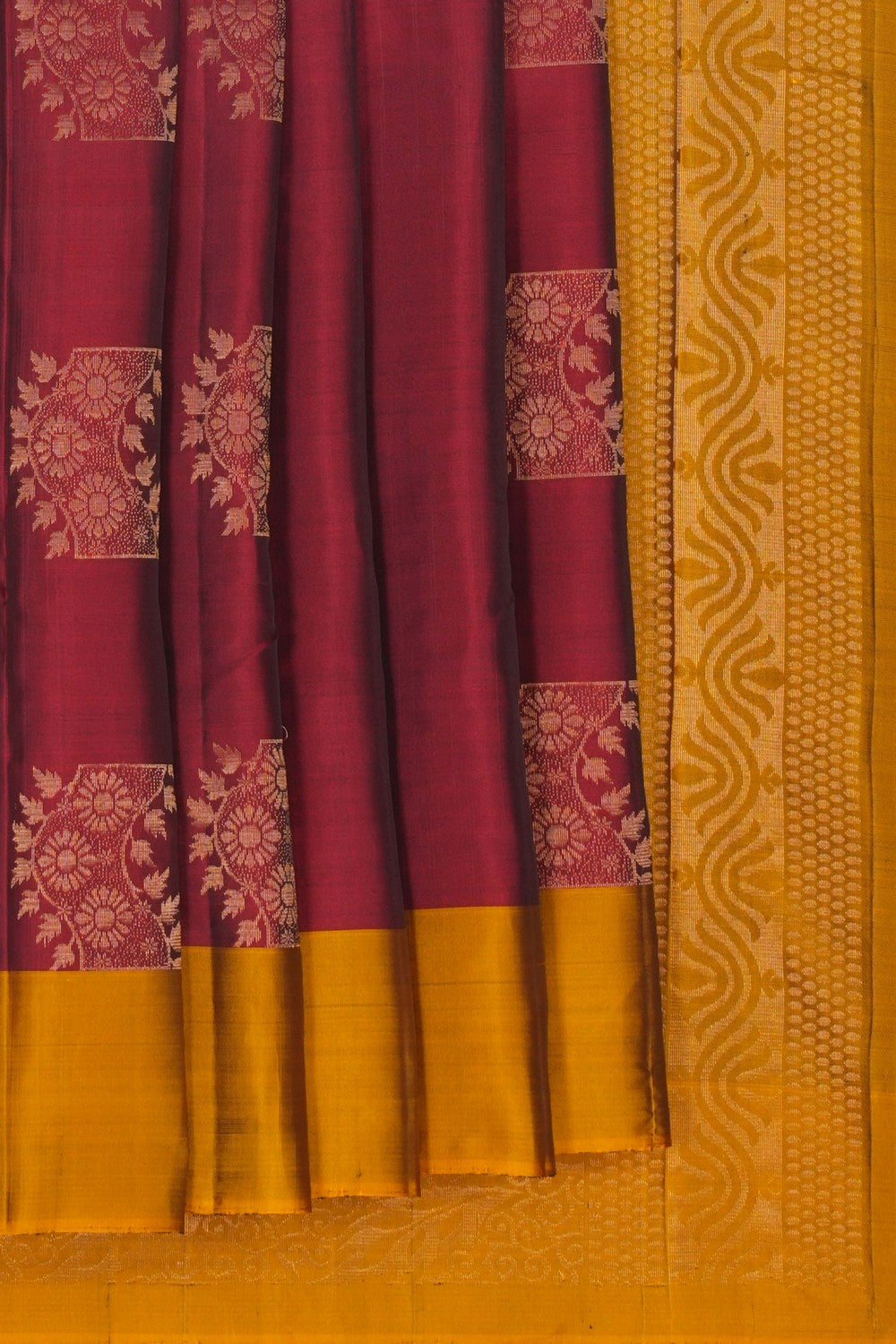 Image of South Silk Maroon Saree