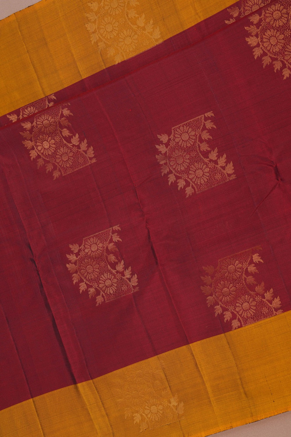 Image of South Silk Maroon Saree