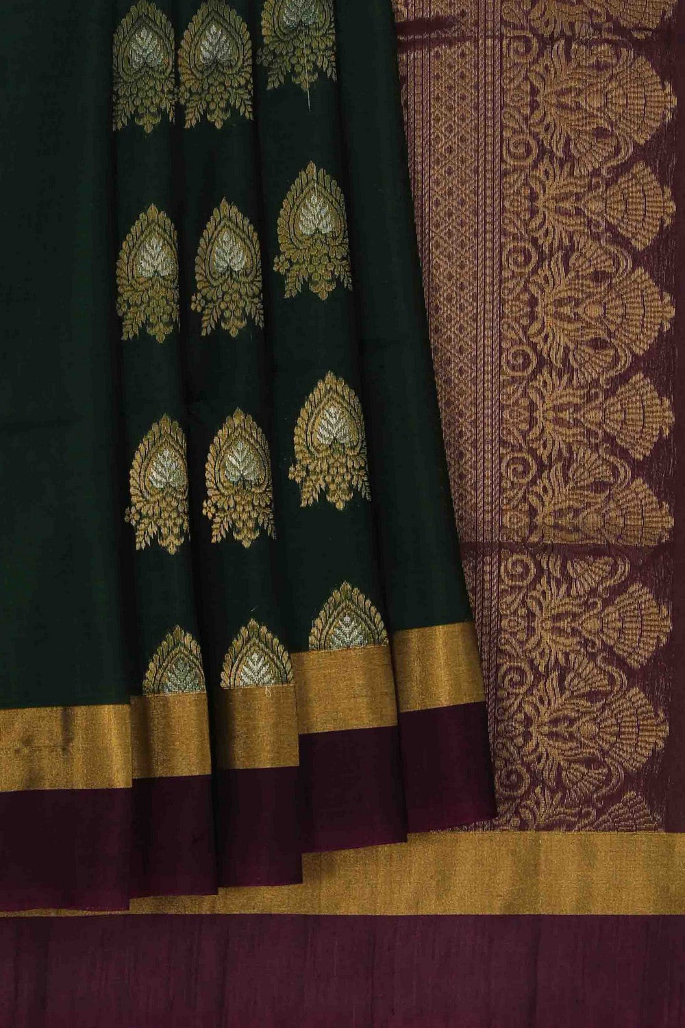 Image of South Cotton-Silk Green Saree