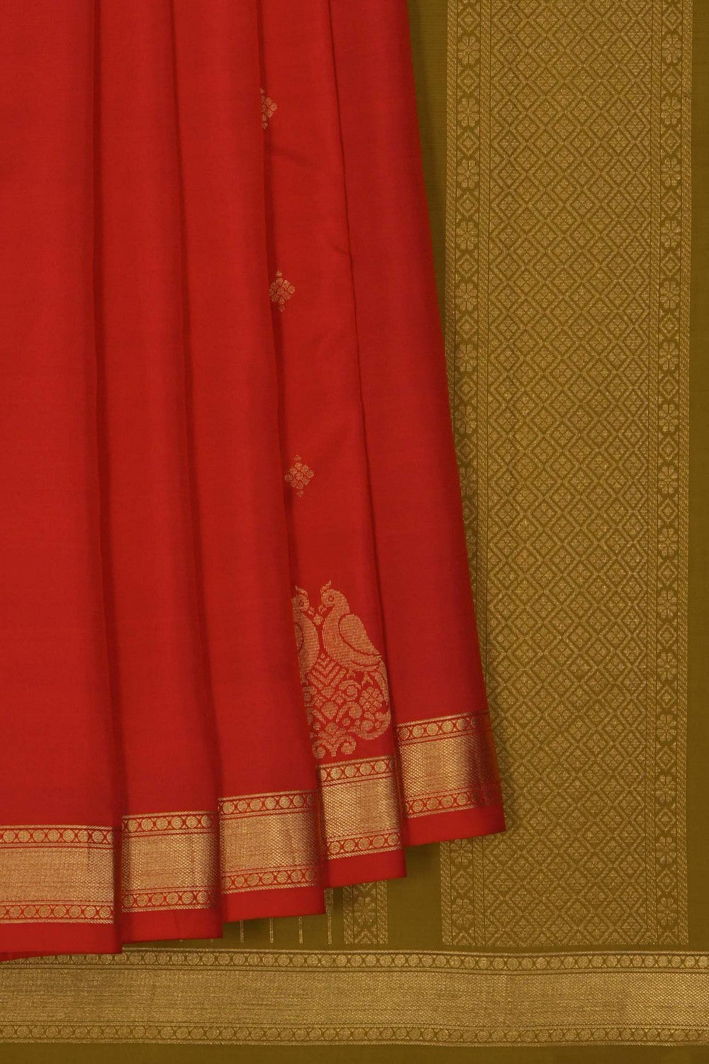 Image of South Silk Red Saree