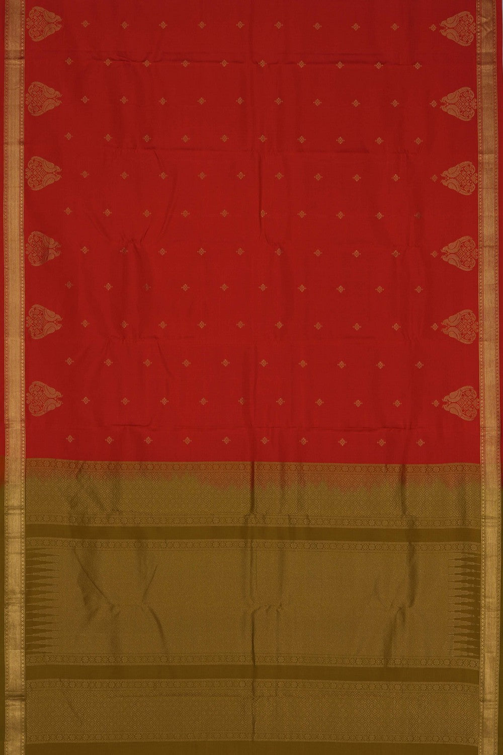 South Silk Red Saree