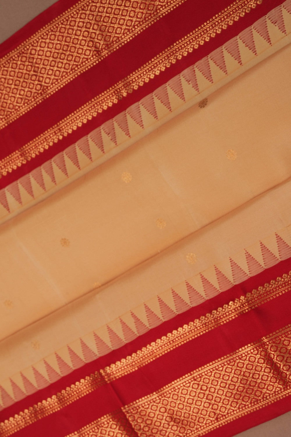 Image of South Silk Cream Saree