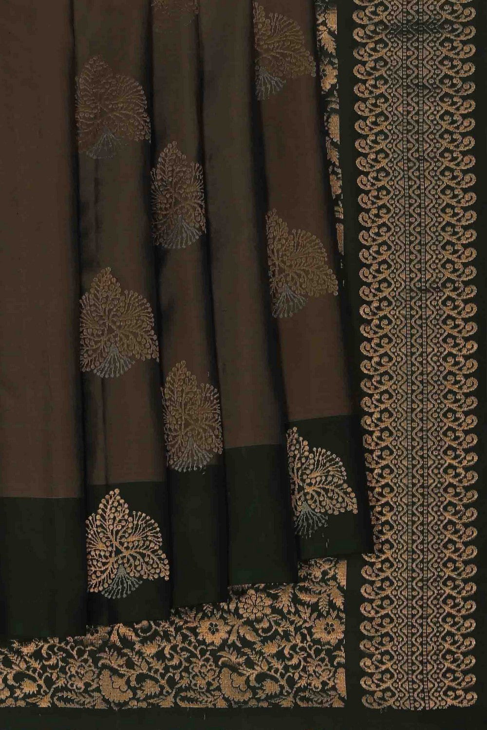 South Silk Moss Grey Saree