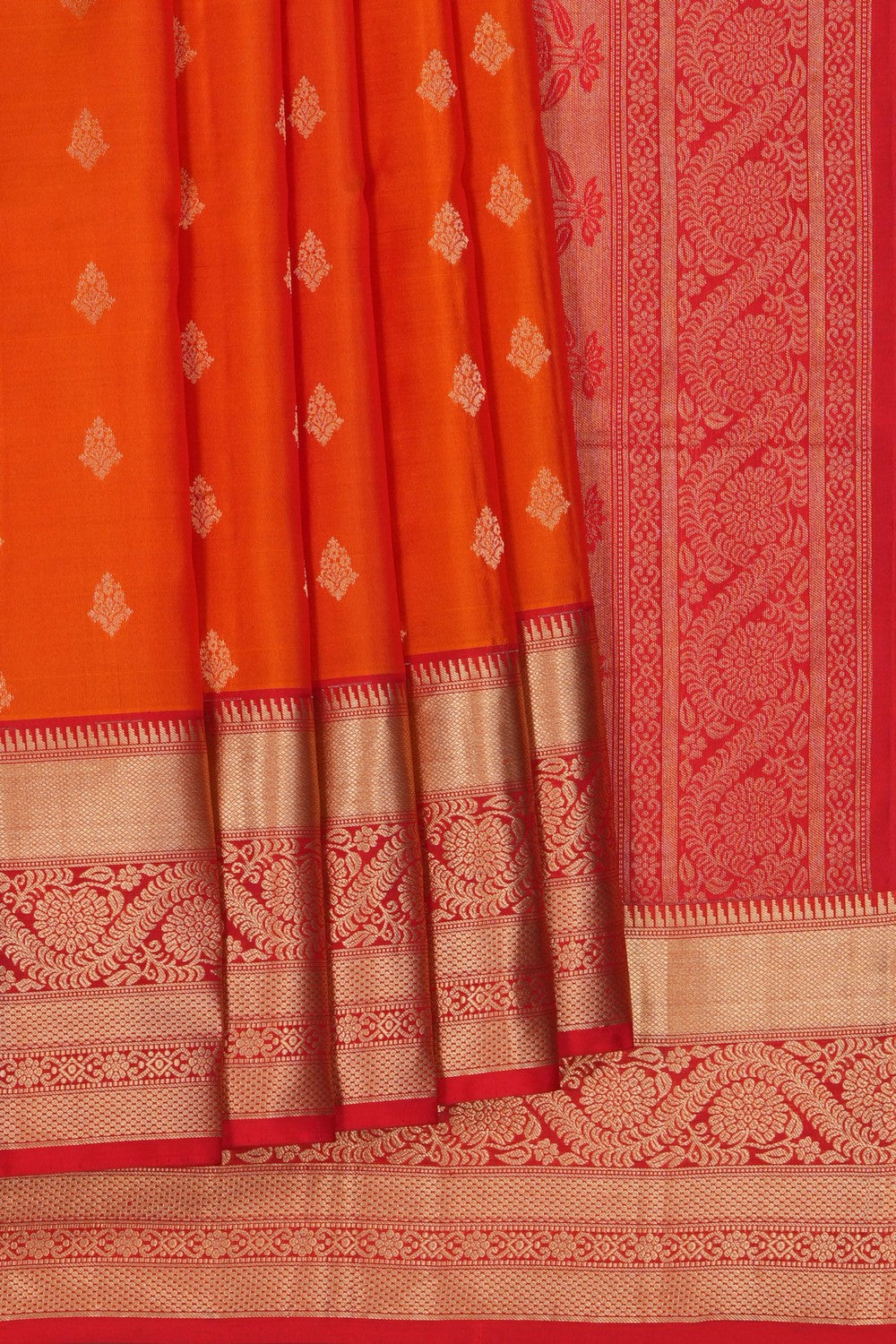 South Silk Orange Saree