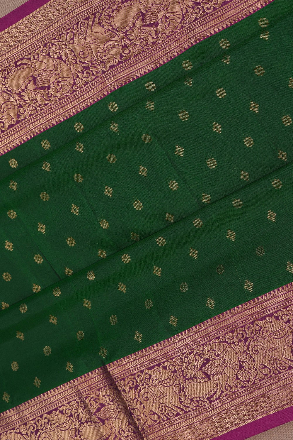 South Silk Green Saree