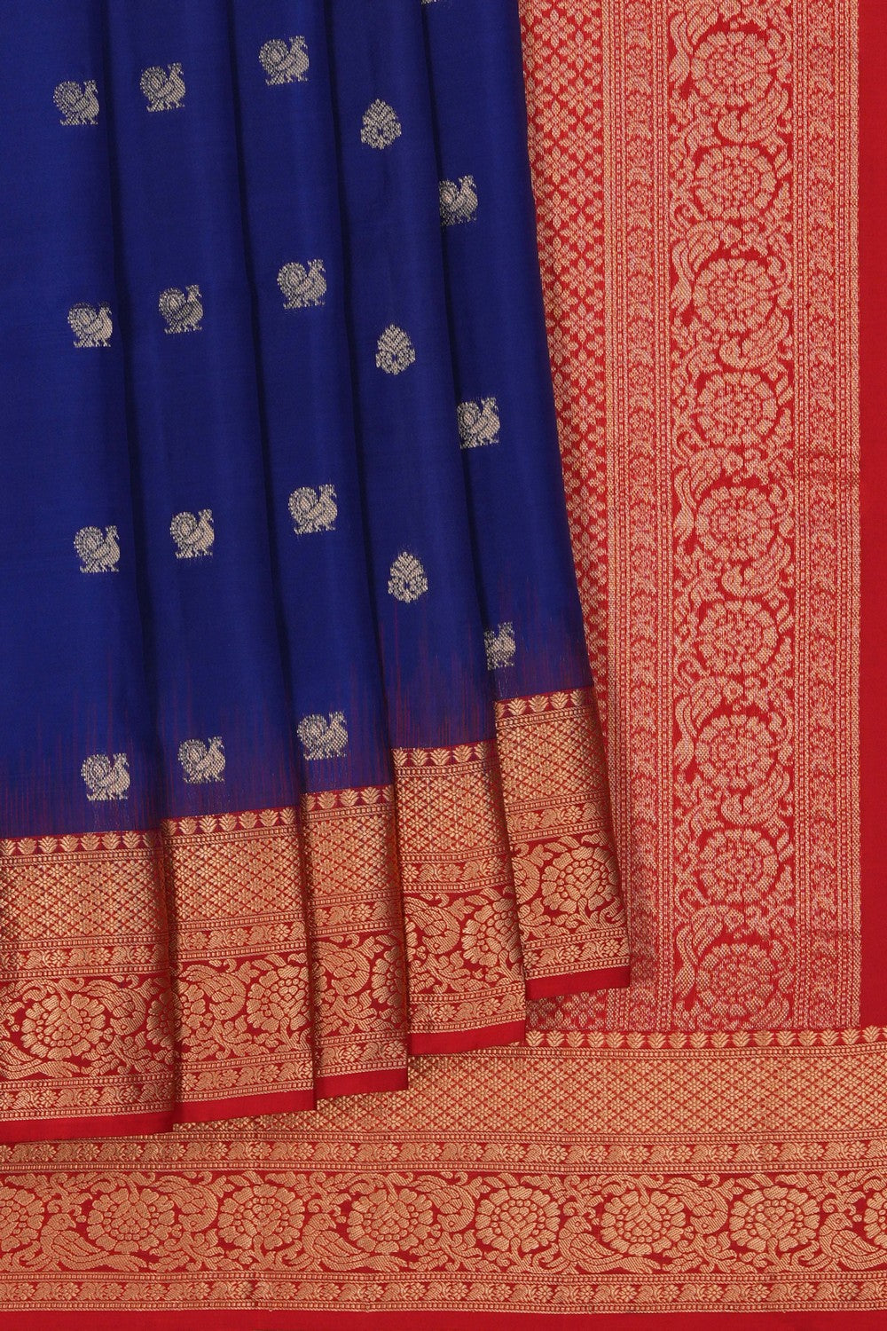 South Silk Indigo Blue Saree