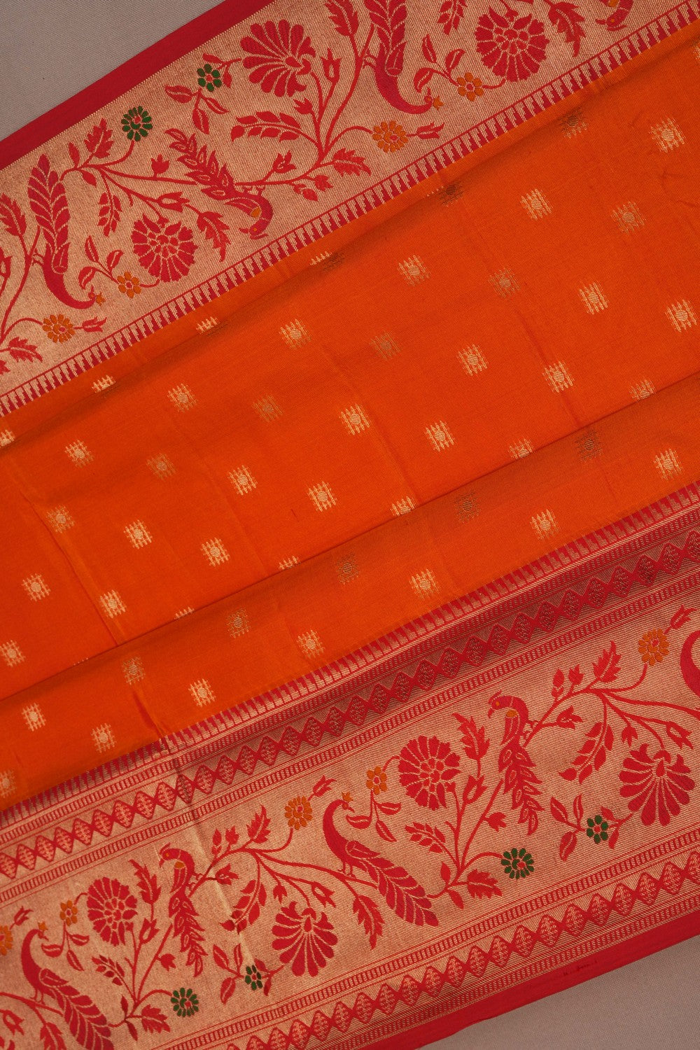 Image of South Silk Orange Saree