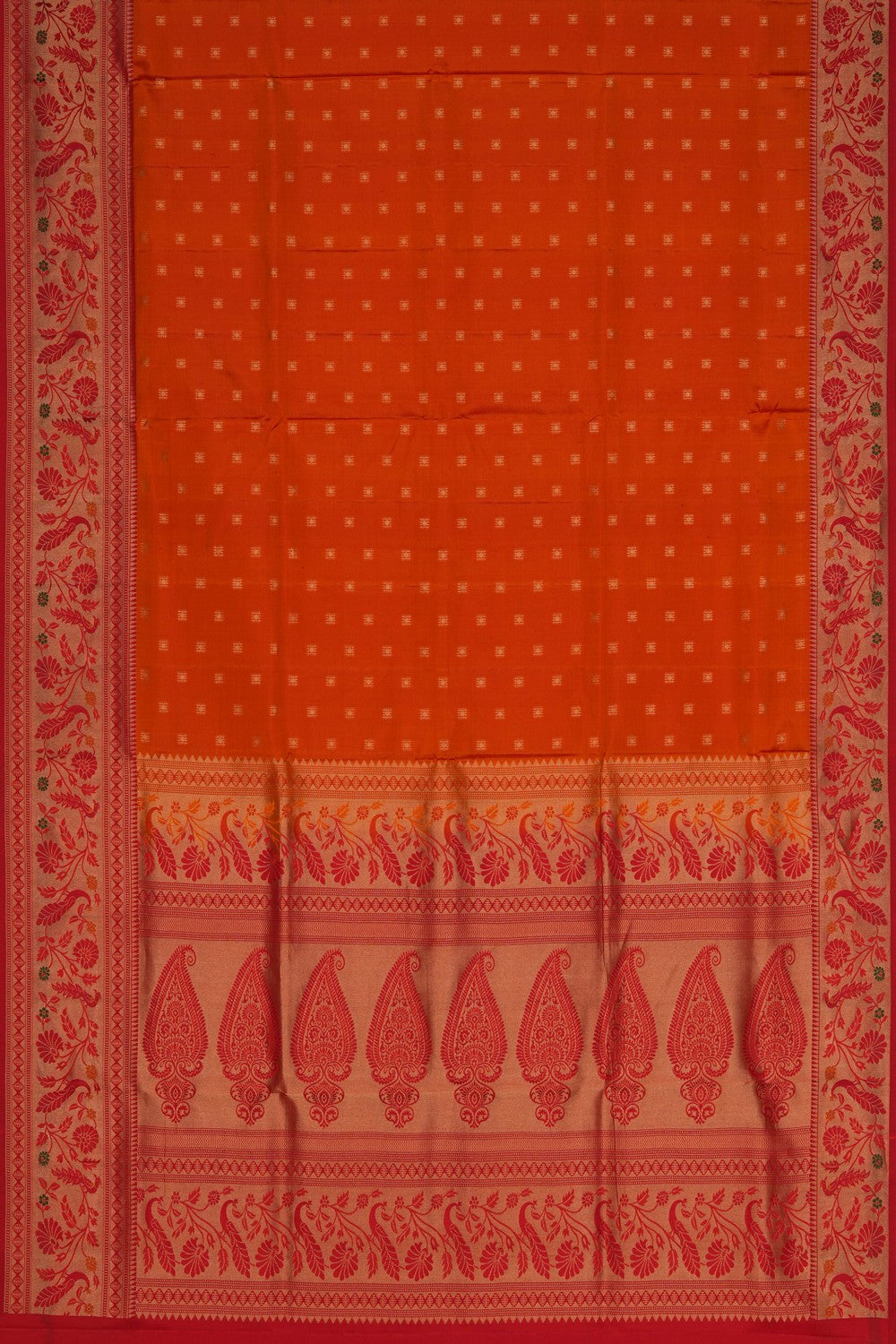 Image of South Silk Orange Saree