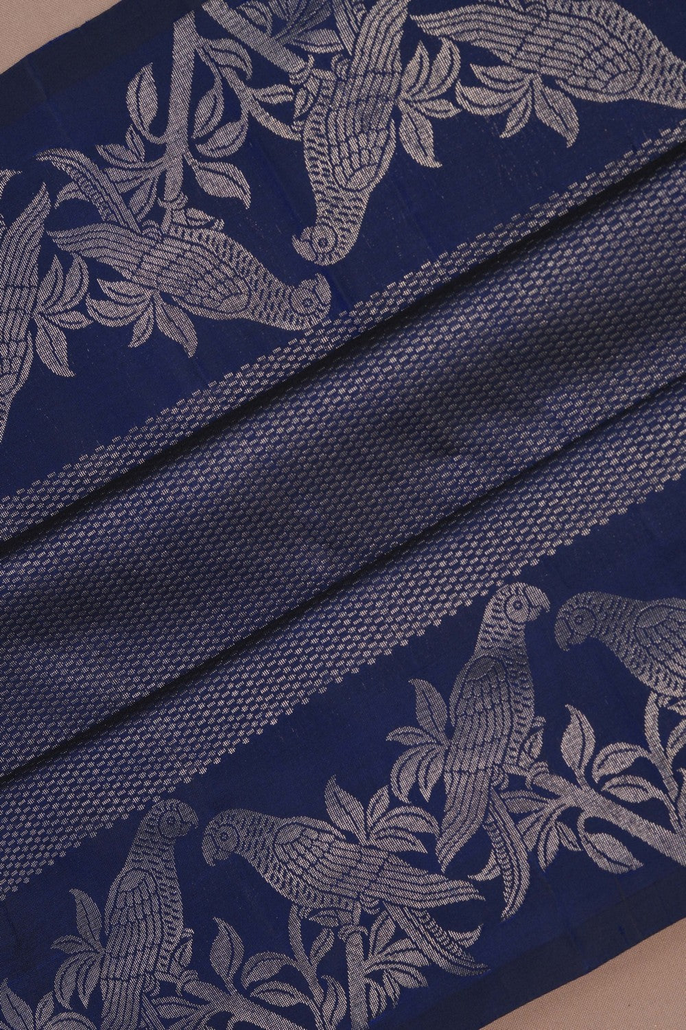 South Silk Navy Blue Saree