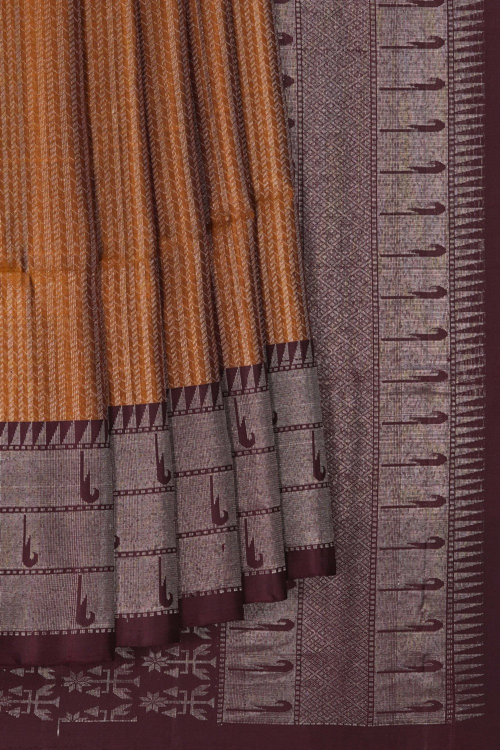 Image of South Silk Fenugreek Green Saree