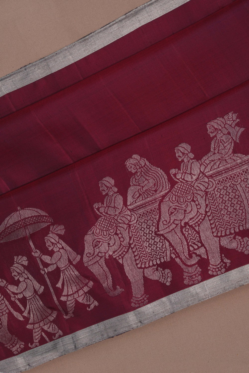 Image of South Silk Maroon Saree