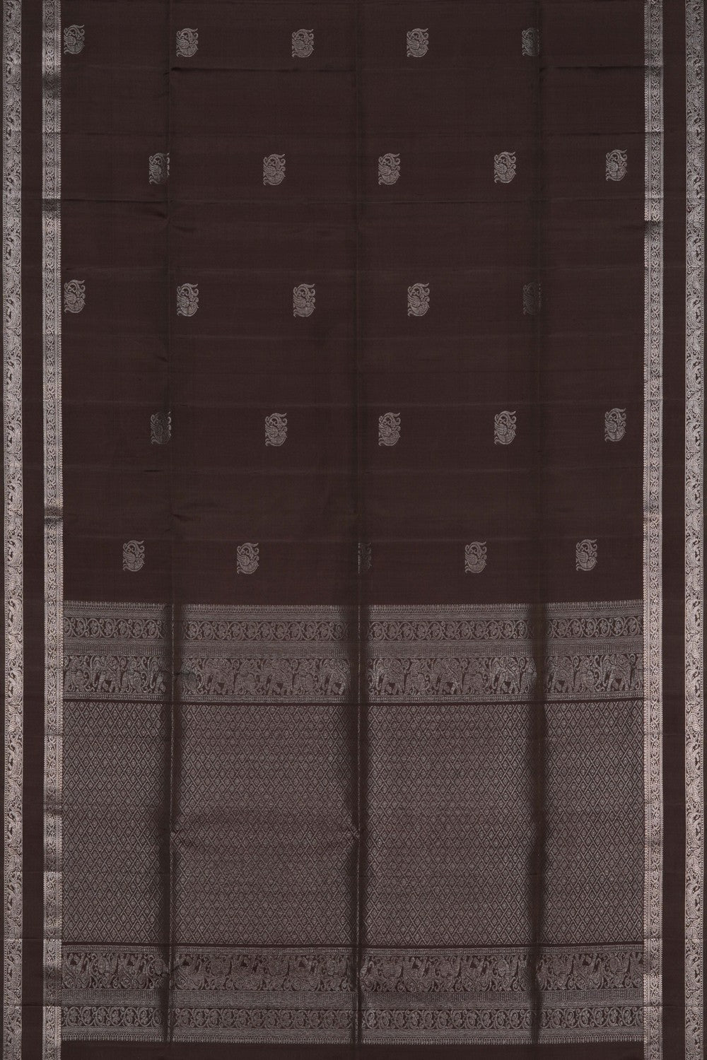 South Silk Moss Brown Saree