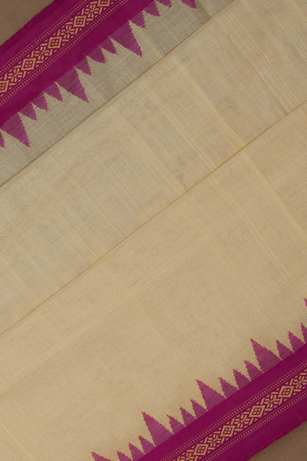 Image of Uppada Cotton Cream Saree
