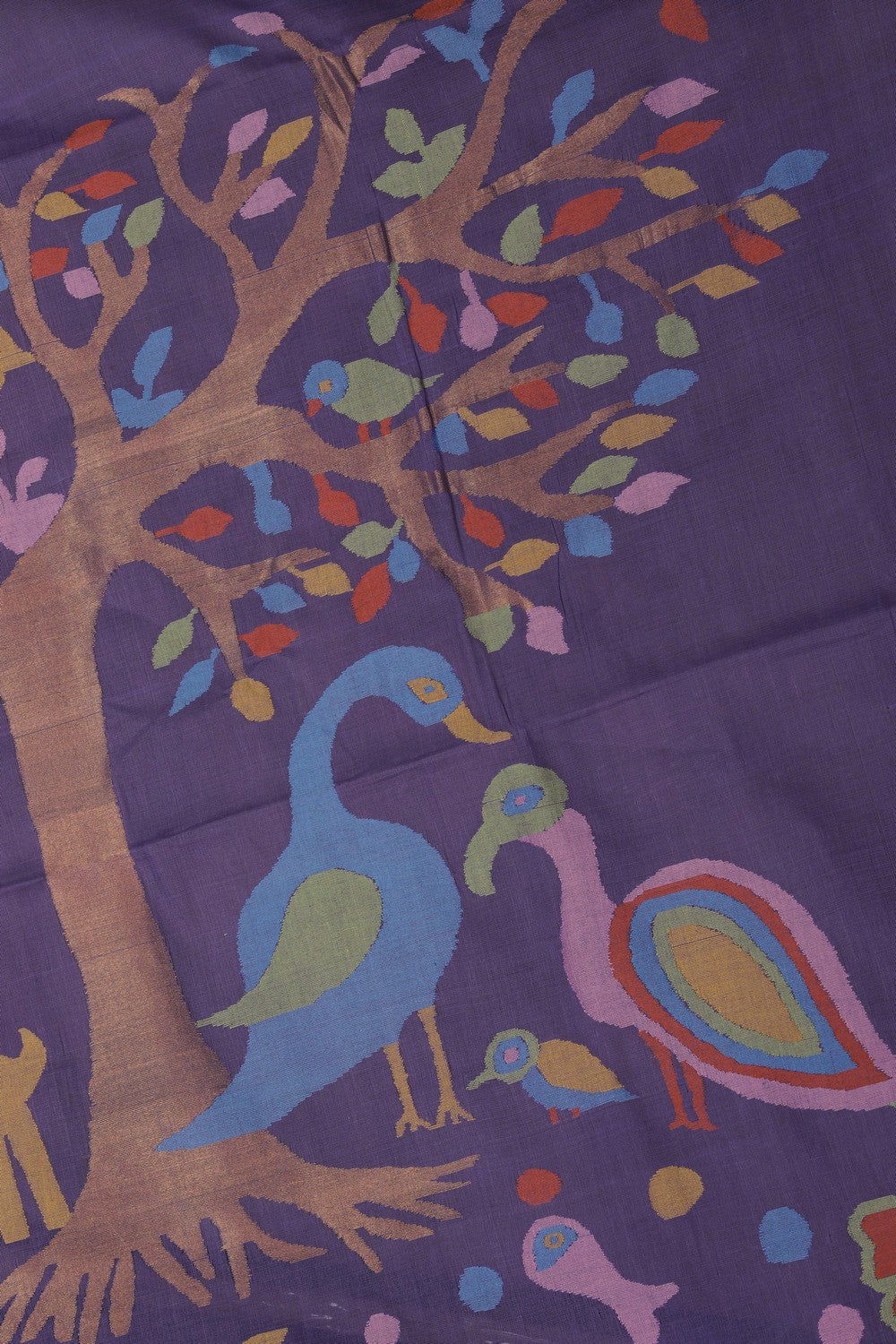 Uppada Cotton Purple Saree