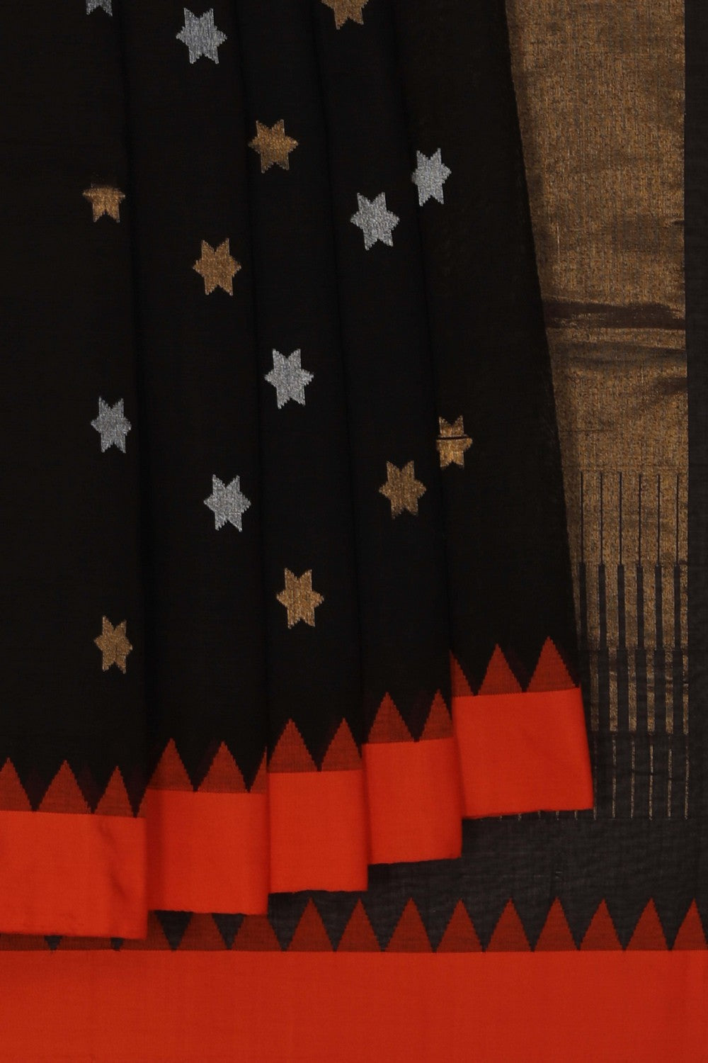 Image of Uppada Cotton Brown Saree