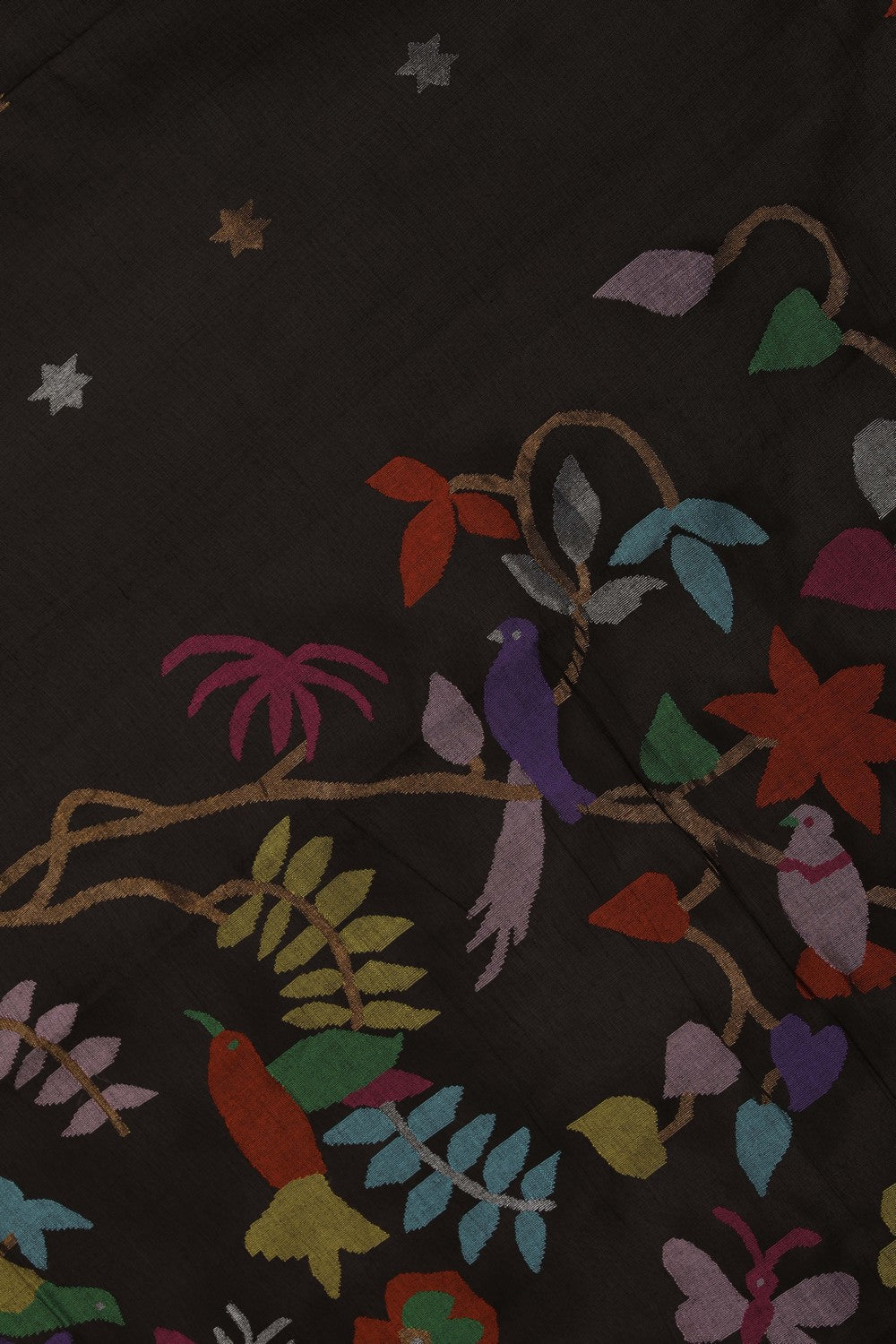 Uppada Cotton Brown Saree