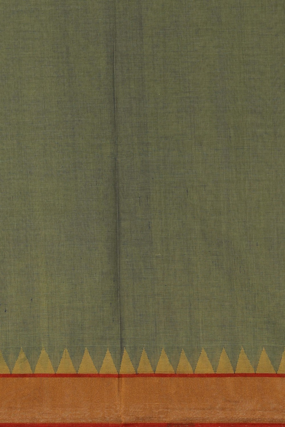 Uppada Cotton Moss Green Saree